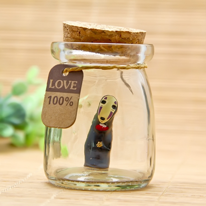 Spirited Away Faceless man Wishing bottle drifting bottle glass Ecological bottle
