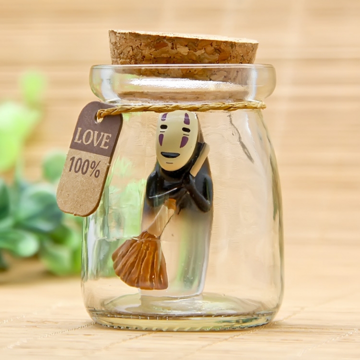 Spirited Away Faceless man Wishing bottle drifting bottle glass Ecological bottle