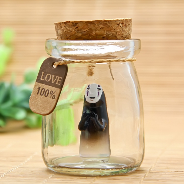 Spirited Away Faceless man Wishing bottle drifting bottle glass Ecological bottle