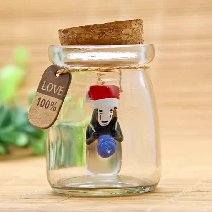 Spirited Away Faceless man Wishing bottle drifting bottle glass Ecological bottle