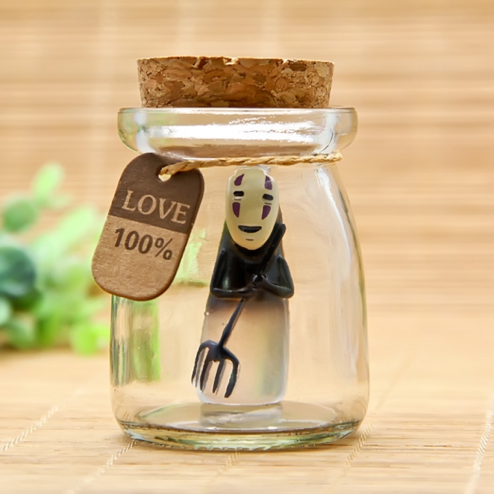 Spirited Away Faceless man Wishing bottle drifting bottle glass Ecological bottle