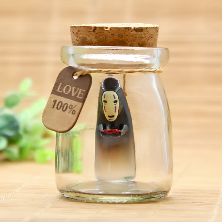 Spirited Away Faceless man Wishing bottle drifting bottle glass Ecological bottle