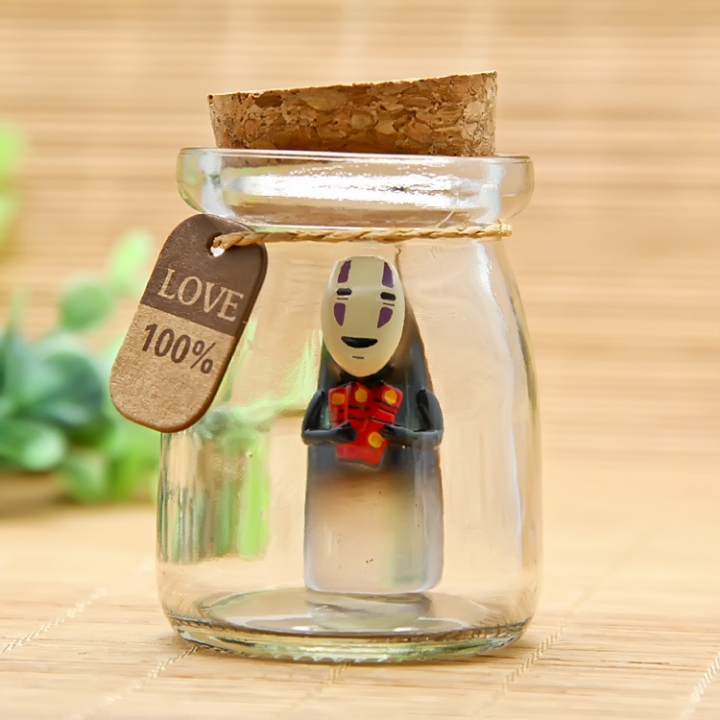 Spirited Away Faceless man Wishing bottle drifting bottle glass Ecological bottle