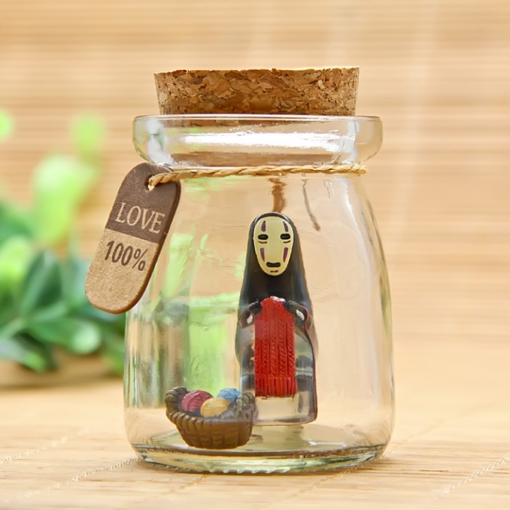 Spirited Away Faceless man Wishing bottle drifting bottle glass Ecological bottle