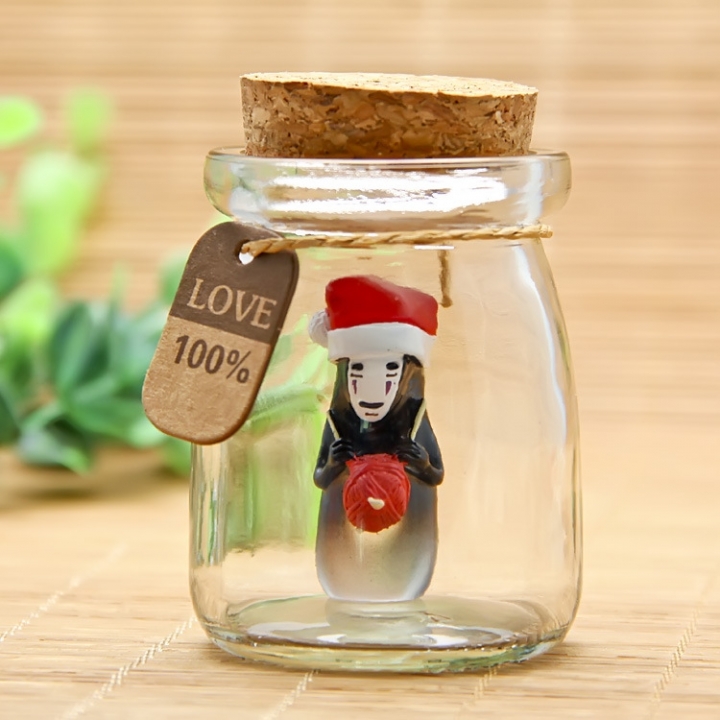 Spirited Away Faceless man Wishing bottle drifting bottle glass Ecological bottle