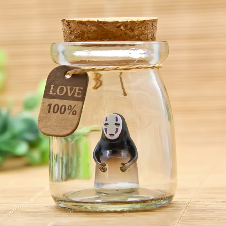 Spirited Away Faceless man Wishing bottle drifting bottle glass Ecological bottle