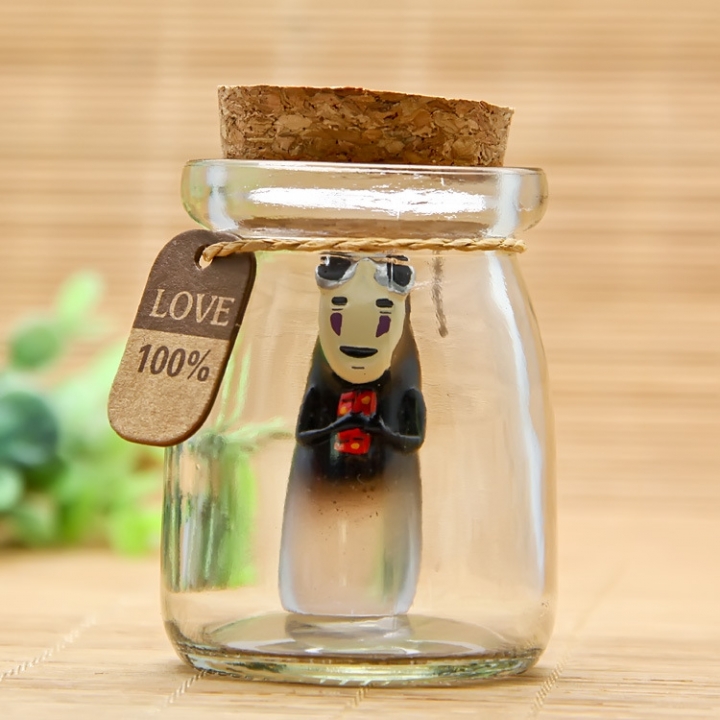 Spirited Away Faceless man Wishing bottle drifting bottle glass Ecological bottle