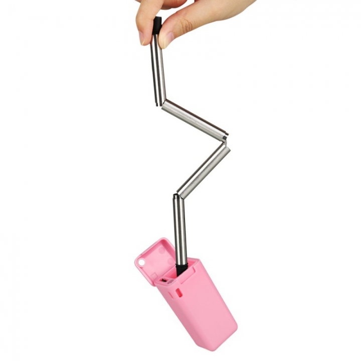 Foldable Repeat Use Stainless Steel Portable Travel Outdoor Family Telescopic Straw
