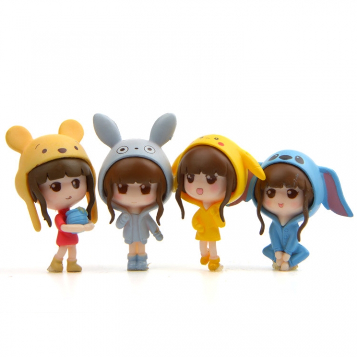 Beautiful girl Totoro Star Bear Bikachu Doll cream phone case material