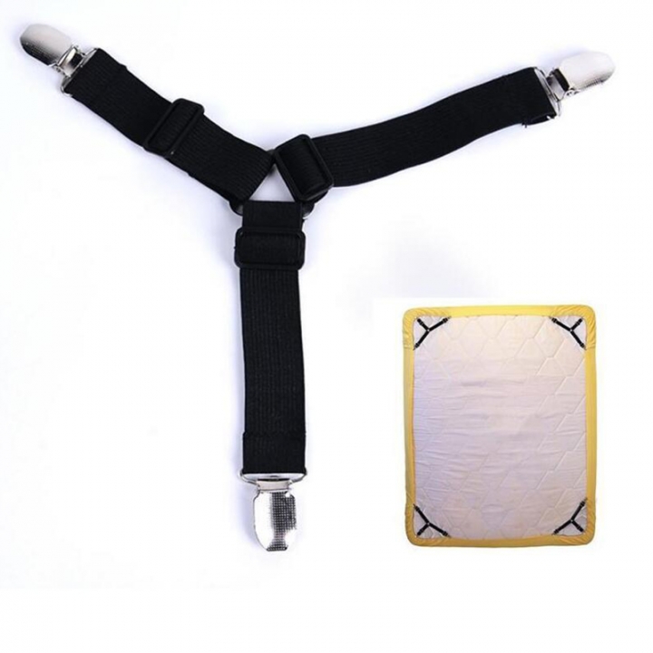 4set Bed Sheet Clip Mattress Fasteners Fixing Slip-Resistant Belt Clip Home Living