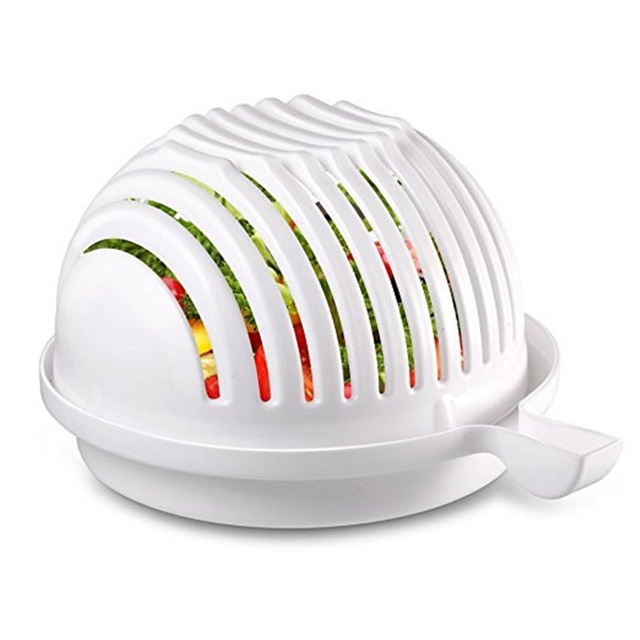 Salad Cutter Bowl Wave Shape Easy Salad Maker Kitchen Tools Fruit Vegetable Chopper Cutter