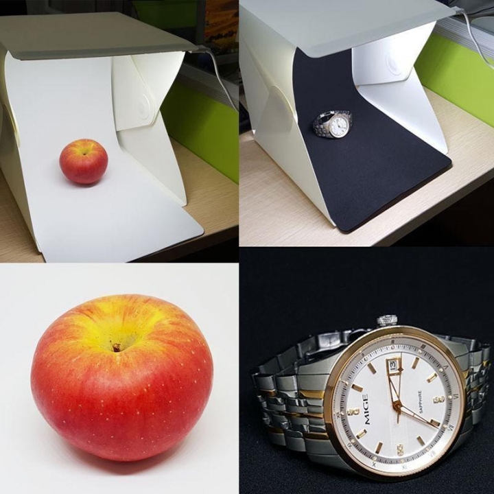 mini Folding Lightbox Photography Studio Softbox LED Light Soft Box Camera Photo Background Box