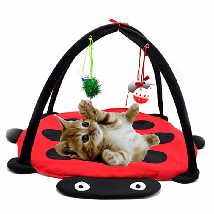 Red Beetle Taste Bell Cat Tent Pet Toy Cat Hammock toy