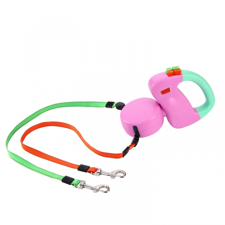 Automatic Telescopic Leash H Double Head Creative Hyena rope Dog Chain Pet Supplies