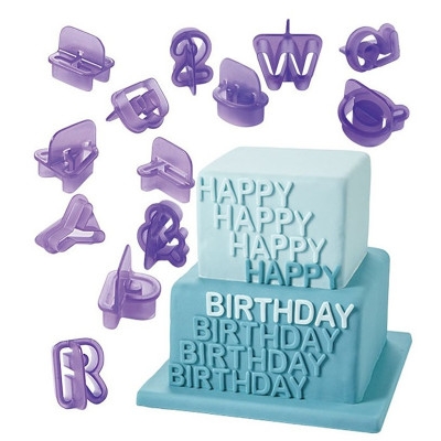 26 English Alphabet Letter Cookie Molds Press Stamp Embosser Cookie Cutter Fondant Baking Mold Tools