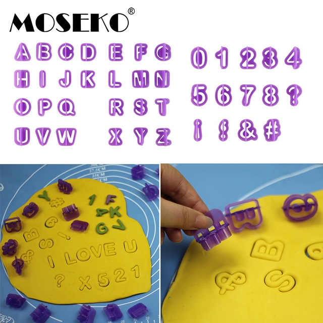 26 English Alphabet Letter Cookie Molds Press Stamp Embosser Cookie Cutter Fondant Baking Mold Tools