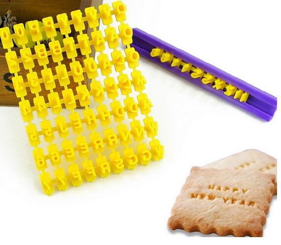 Cookie Mold DIY Biscuit Baking Fondant Cake Decorating Mold Typography Alphabet Letter Suit