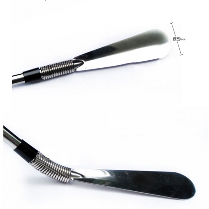 58 cm Long Handle Shoehorn Flexible Silver Color Stainless Steel Shoe Horn Stick Shoe Lifter Tool