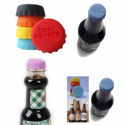 Silica Gel Beer Cover 6 Pieces Round Wine Bottle Cap kitchen Preservation Beer cover