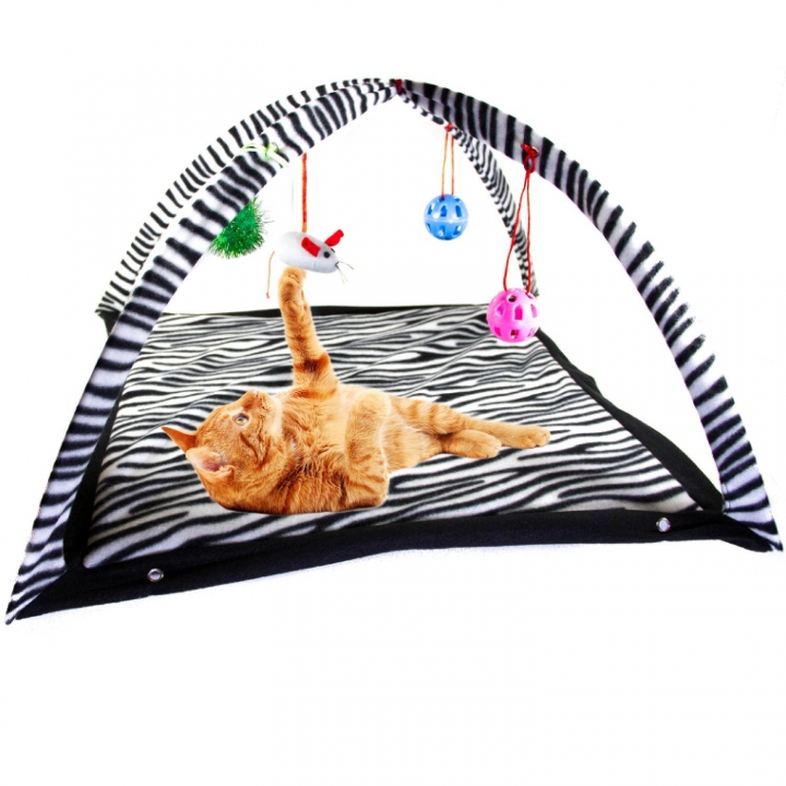 Zebra Pattern Pet Cat tent Cat Bed Cat Bed Amusement Park Foldable Multifunction Cat Hammock