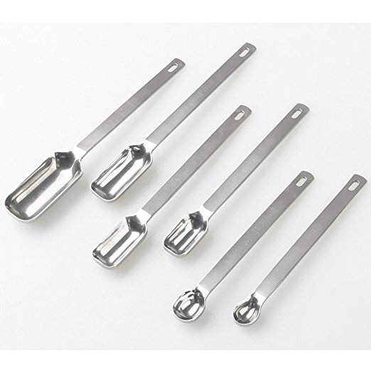 Stainless Steel Measuring Spoon 6-piece set Baking Seasoning Measuring Spoons Square Head