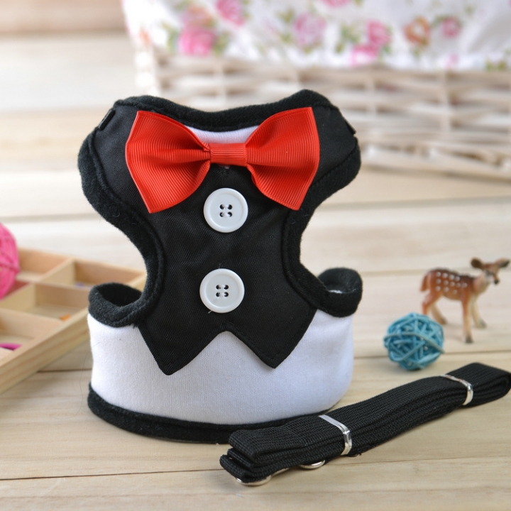 Dog Chest Strap Tie Evening Dress Chest back Clothing pet Traction Dog chain