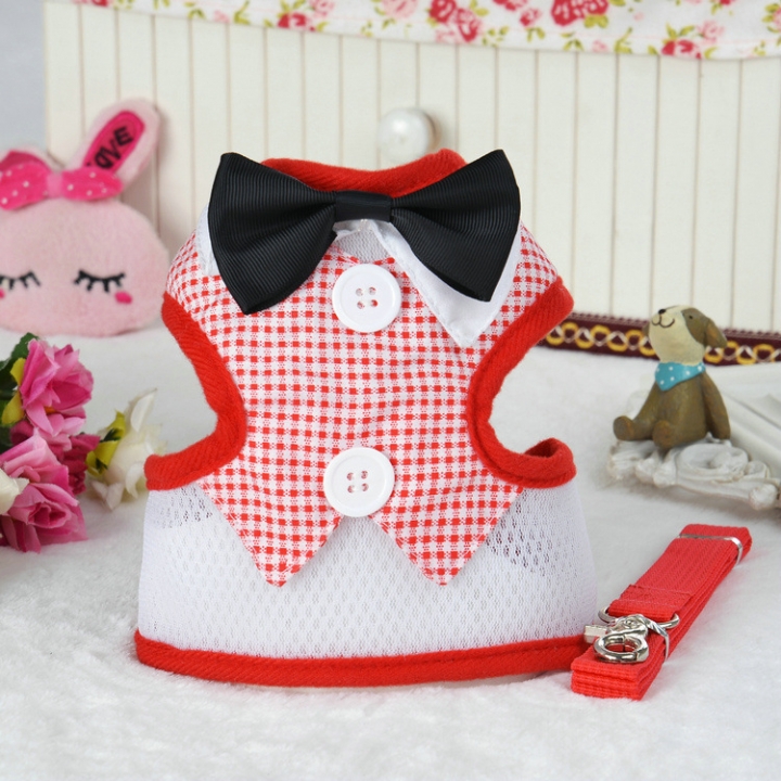 Dog Chest Strap Tie Evening Dress Chest back Clothing pet Traction Dog chain