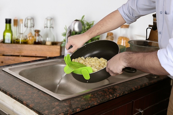 Silica gel Drip file Silica gel Pot side vegetables Drainer noodles filter Leak proof Baffle Kitchen Restaurant Supplies