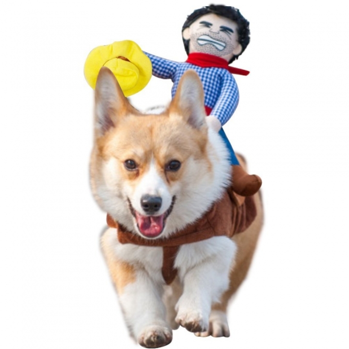 Pet Riding Equipment Cowboy knight Clothes Funny Pet Clothes Dog Clothes pet Supplies