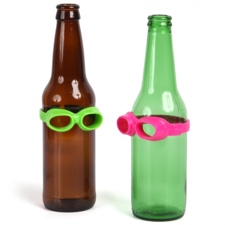 Kitchen tool Creative KTV beer Identification tape Silica gel glasses Modeling Beer Bottle