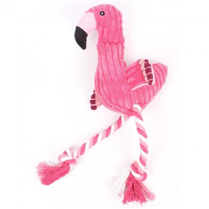 Cotton Rope Flamingo Pet Dog Dog Biting Rope Sound Plush Puzzle toy