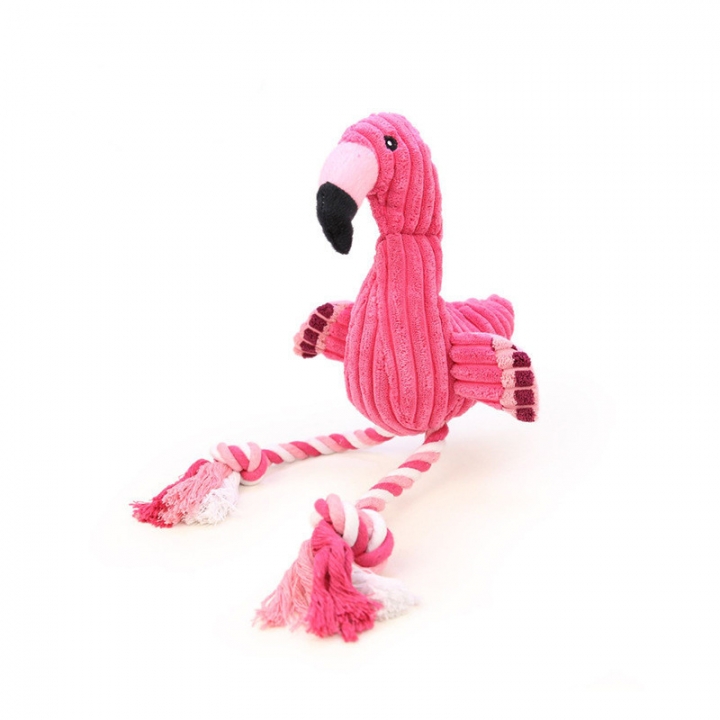 Cotton Rope Flamingo Pet Dog Dog Biting Rope Sound Plush Puzzle toy