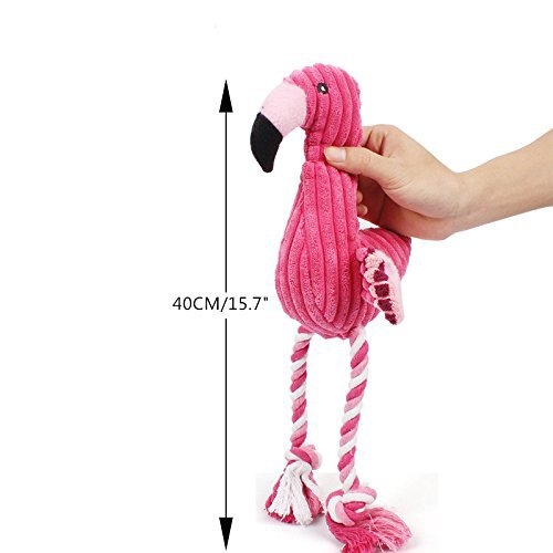Cotton Rope Flamingo Pet Dog Dog Biting Rope Sound Plush Puzzle toy