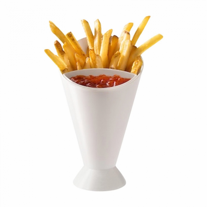 Western Style French Fries cup Vegetables Salad Cup Creative Bevel Western food Cutlery cup   Kitchen Restaurant Supplies