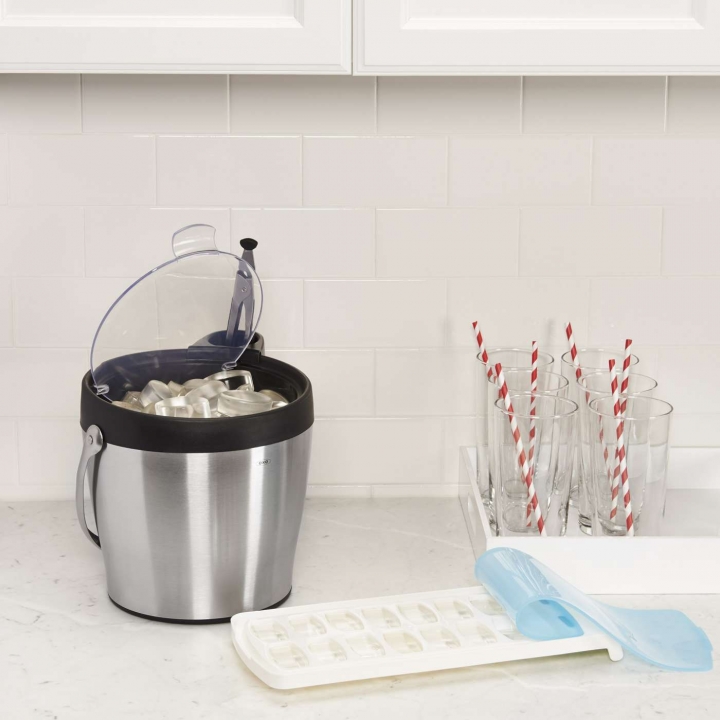 Freezing Ice Block Blue Band Silicone Cover Anti-overflow Square Partition Ice Mold