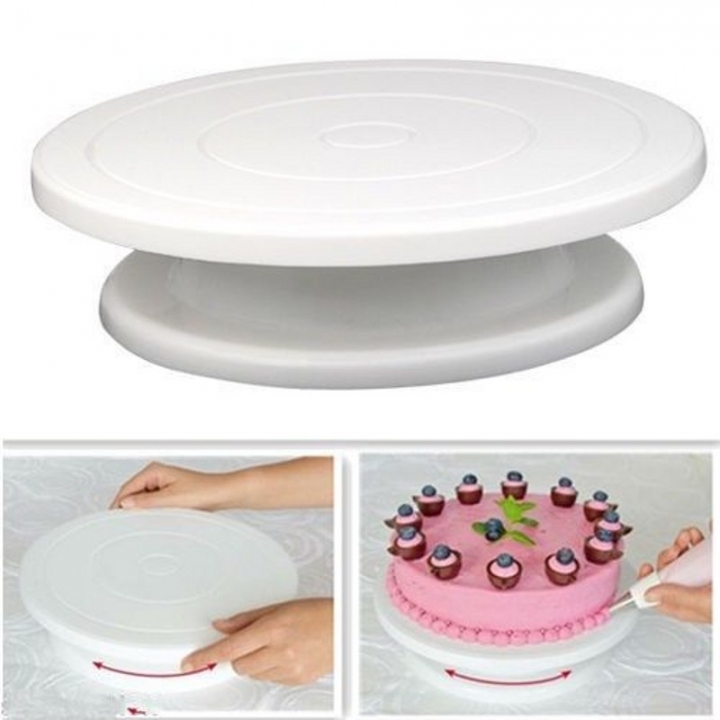 Plastic Cake Rotary Table DIY Baking Tool Cake Stand Cake Turntable Rotating Cake Baking Tool
