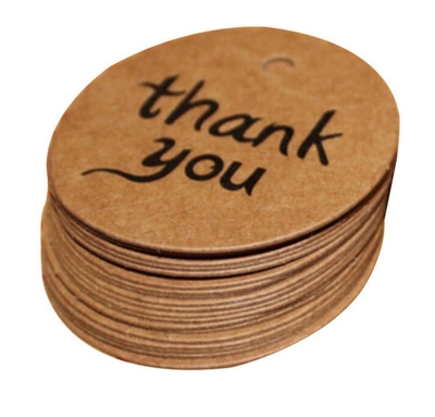 100pcs Handmade Kraft Paper Hang Tags Round Tags Wedding Hang Tags Craft Gift Tags