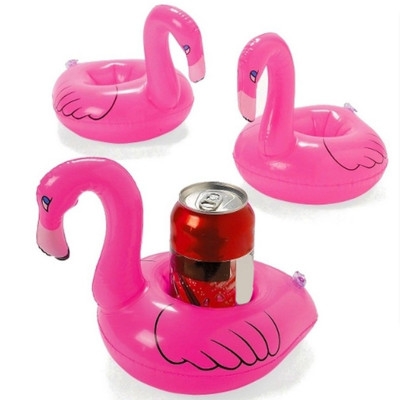 Inflatable Flamingo Cola set Swim Cola coaster Mobile phone Beverage cup holder child Water toy