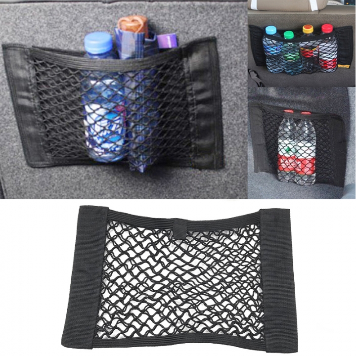 New Universele Car Seat Back Houder Net Mesh Organizer Car seat Velcro storage bag