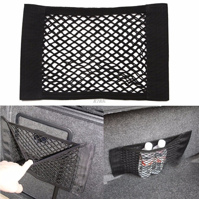 New Universele Car Seat Back Houder Net Mesh Organizer Car seat Velcro storage bag