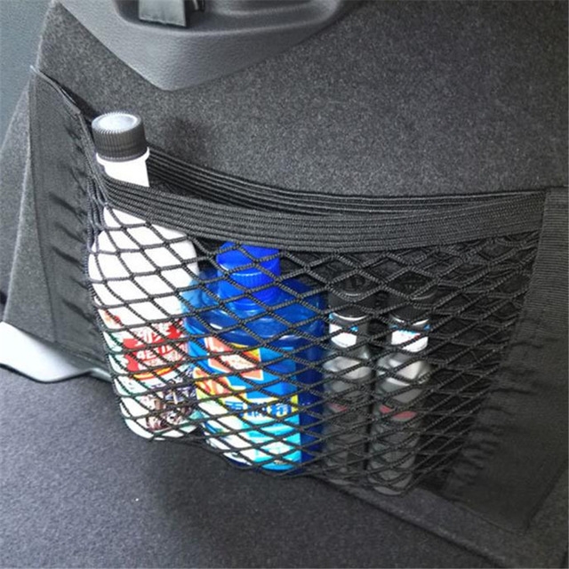 New Universele Car Seat Back Houder Net Mesh Organizer Car seat Velcro storage bag