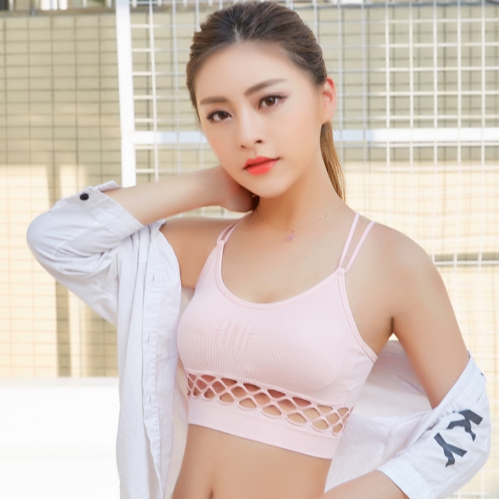 The New Sexy Hollow Beauty Back Wrapped Chest Tube top No rims Anti-light Breathable Sling vest