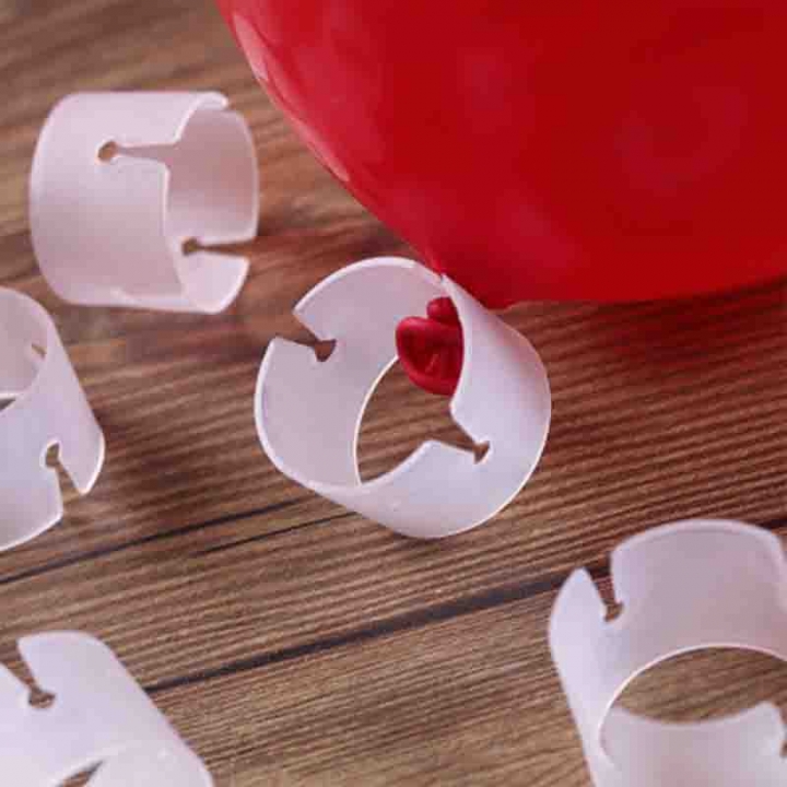 50PCS White Balloon Arch Stand Connectors Clip Ring Buckle Wedding Birthday Decor Balloon