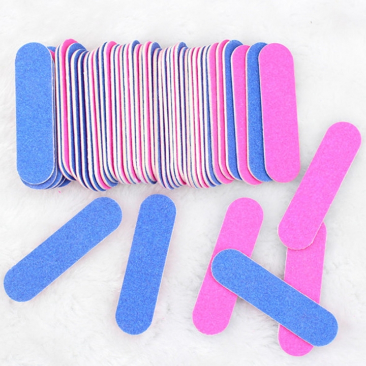 100pcs Mini Nail Files Nail Art Tools Artificial Nail Sandpaper Disposable Cuticle Remover Buffers