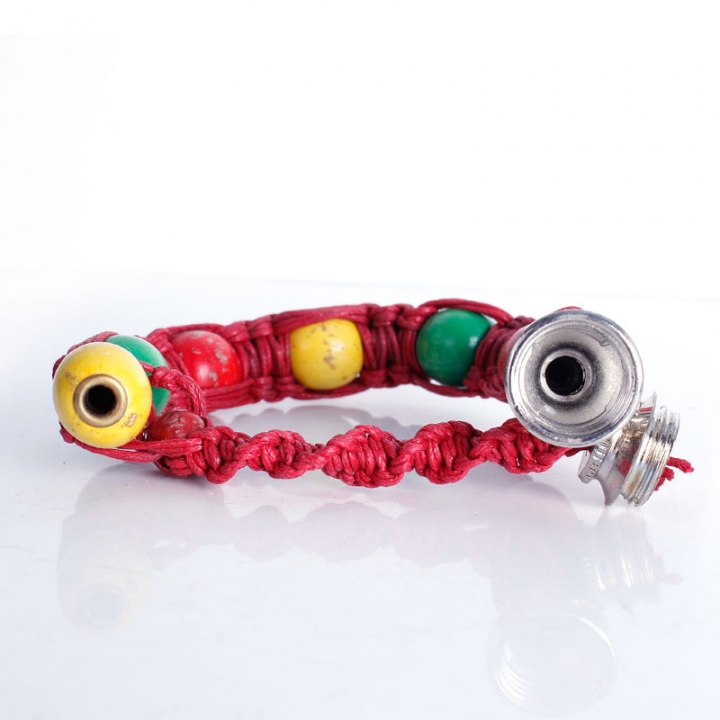 New Portable Metal Bracelet Smoke Smoking Pipe Jamaica Rasta Weed Pipe 3 Colors Gift