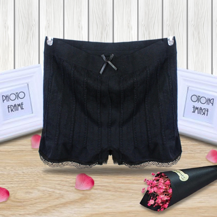 Breathable Lace lace Ms Safety pants Wild Sexy Anti-going High elasticity Bottoming Home pants