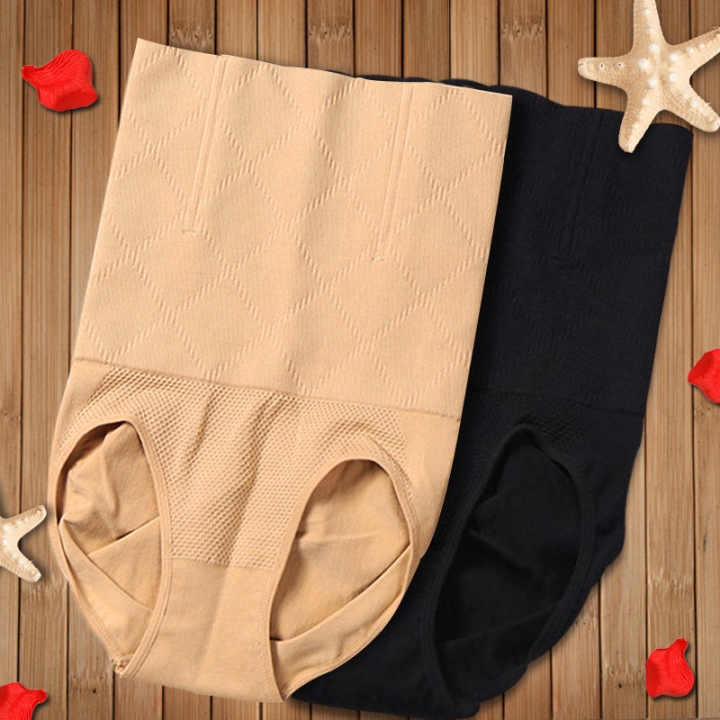 Seamless High waist Body Body sculpting Abdominal pants Warm palace Hip Ms Waist Triangle Panties