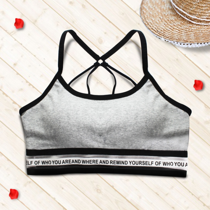 Sexy letter Parachute Beauty Back Wrapped Chest No rims Anti-light Sling vest Bottoming Tube top