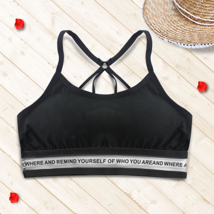 Sexy letter Parachute Beauty Back Wrapped Chest No rims Anti-light Sling vest Bottoming Tube top