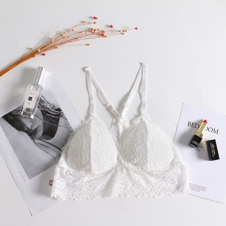 Ms Sexy Lace lace Beauty Back Wrapped chest No rims Breathable Adjustable Sling vest